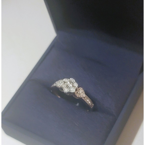 Antique Style Diamond Designer Ring Sterling Silver Engagement Anniversary 5.25 - Picture 2 of 10